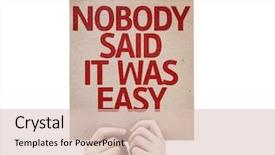  Presentation with nobody - Amazing presentation design having saif - nobody said it was easy backdrop and a lemonade colored foreground