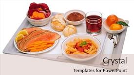  Presentation with food service - Colorful slide set enhanced with saif - self service plastic tray full backdrop and a  colored foreground