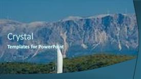  Presentation with ship - Colorful presentation theme enhanced with saiing-ship-in-the-bay backdrop and a ocean colored foreground