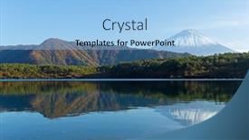  Presentation with mount fuji - Amazing PPT theme having saiko-lake-and-mount-fuji backdrop and a light blue colored foreground