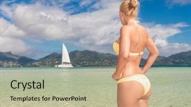  Presentation with peace love - Amazing slide deck having abstract blot yellow blobs on white background backdrop and a  colored foreground.