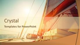  Presentation with sail - Amazing slides having sail boat in an open backdrop and a cream colored foreground