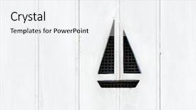  Presentation with sail - Cool new PPT layouts with sail boat on white wooden backdrop and a  colored foreground