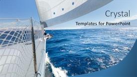  Presentation with speed - Audience pleasing slide deck consisting of sail-boat-sailing-with-fresh backdrop and a light blue colored foreground