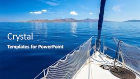  Presentation with yachting - Amazing PPT theme having sail-boat-yacht-yachting backdrop and a teal colored foreground