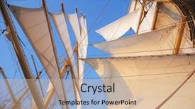  Presentation with sail - Beautiful theme featuring sail of a clipper ship backdrop and a coral colored foreground