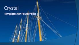  Presentation with sailboat - Cool new slide deck with sailboat-detail-in-the-port backdrop and a navy blue colored foreground