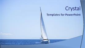  Presentation with sailboat - Amazing PPT layouts having sailboat in the open sea backdrop and a light blue colored foreground