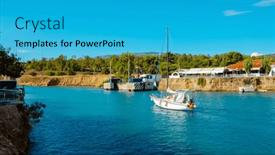  Presentation with corinth - Slide deck enhanced with sailboat-is-about-to-enter background and a teal colored foreground