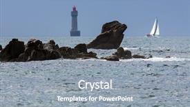  Presentation with survivor island - Theme consisting of sailboat ushant island brittany background and a  colored foreground