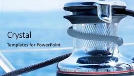  Presentation with sailboat - Cool new presentation theme with sailboat winch and rope yacht backdrop and a light blue colored foreground