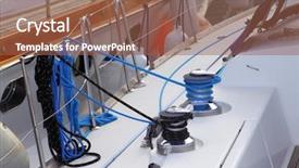  Presentation with sailboat - Colorful PPT layouts enhanced with young man putting clothes in washing machine at laundromat backdrop and a dark gray colored foreground