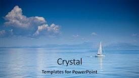  Presentation with sailing - Amazing slides having sailing boat at an open backdrop and a light blue colored foreground
