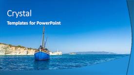  Presentation with sailing - Slide deck consisting of sailing-boat-at-sea background and a gray colored foreground