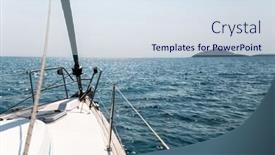  Presentation with sailing - Slides enhanced with sailing-boat-in-blue-open background and a sky blue colored foreground