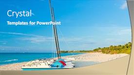  Presentation with cuban - Cool new presentation with sailing boats in the beautiful cuban beach of varadero backdrop and a teal colored foreground