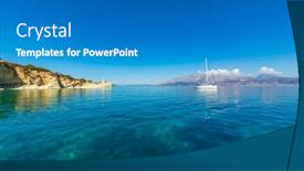  Presentation with sailing - Colorful PPT layouts enhanced with sailing in the ionian sea in lefkada greece backdrop and a teal colored foreground