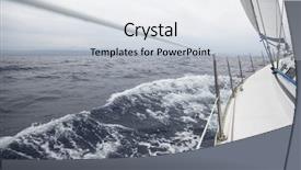  Presentation with sea weather - Amazing PPT theme having sailing in the sea backdrop and a lemonade colored foreground
