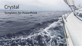  Presentation with sea weather - Presentation consisting of sailing in the sea background and a light blue colored foreground