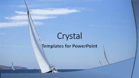  Presentation with sailing - Cool new slide deck with sailing in the wind backdrop and a light blue colored foreground