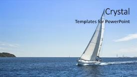  Presentation with calm sea - Audience pleasing slides consisting of image of hangers backdrop and a coral colored foreground.