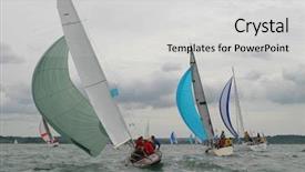  Presentation with sails sailing yacht catamaran sailing - Amazing presentation having sailing on a stormy day backdrop and a light gray colored foreground