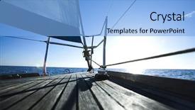  Presentation with sailing - Beautiful PPT layouts featuring sailing on the baltic sea sea backdrop and a light blue colored foreground