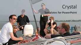  Presentation with sailing - Audience pleasing slides consisting of sailing on the ijsselmeer in the netherlands backdrop and a light gray colored foreground