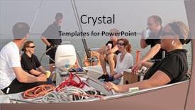  Presentation with sailing - Theme featuring sailing on the ijsselmeer in the netherlands background and a light gray colored foreground