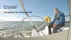  Presentation with sailing - PPT layouts featuring sailing on the ijsselmeer background and a light blue colored foreground