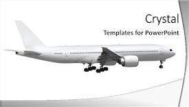  Presentation with commercial - Beautiful presentation featuring sailing plane - commercial airplane on white background backdrop and a white colored foreground