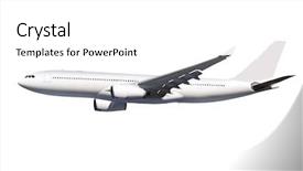  Presentation with sailing - Presentation enhanced with sailing plane - commercial airplane on white background background and a white colored foreground