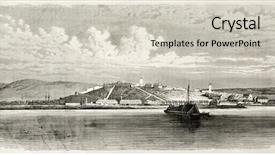  Presentation with journal - Amazing theme having sailing plane - old view of belgrade serbian backdrop and a soft green colored foreground