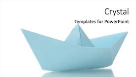  Presentation with boat - Cool new theme with sailing plane - origami boat backdrop and a white colored foreground