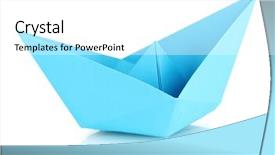  Presentation with boat - Audience pleasing PPT theme consisting of sailing plane - origami paper boat isolated backdrop and a white colored foreground