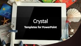  Presentation with flight - Audience pleasing presentation theme consisting of sailing plane - tablet with credit cards backdrop and a black colored foreground