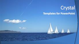  Presentation with sailing yacht race regatta sailboat - Slides consisting of sailing regatta yachting luxury yachts background and a teal colored foreground