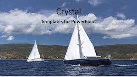  Presentation with sailing - PPT theme featuring sailing regatta yachting luxury yachts background and a  colored foreground
