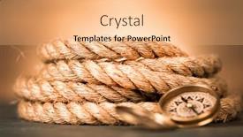  Presentation with compass sailing - Theme with sailing-rope-compass-sea-concept background and a coral colored foreground