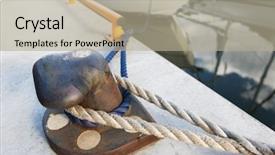  Presentation with water safety - Presentation theme featuring sailing safety mooring and water background and a mint green colored foreground