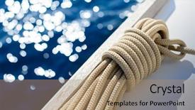  Presentation with yachting - Cool new presentation design with sailing ship - yachting detail - rope backdrop and a coral colored foreground