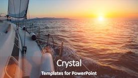  Presentation with ship navigation - Slide set enhanced with sailing ship luxury yacht boat background and a  colored foreground