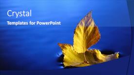  Presentation with sailing ship - Cool new presentation design with sailing ship make from yellow leaf backdrop and a cobalt blue colored foreground