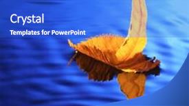  Presentation with sailing ship - Cool new presentation theme with sailing ship make from yellow leaf backdrop and a cobalt blue colored foreground