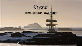  Presentation with sailing ship - Presentation theme with sailing ship background and a mint green colored foreground