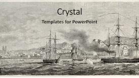  Presentation with journal - Theme enhanced with sailing ships - las palmas de la gran background and a light gray colored foreground