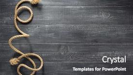  Presentation with ship rope - Beautiful PPT theme featuring sailing ships - ship rope at wooden background backdrop and a dark gray colored foreground