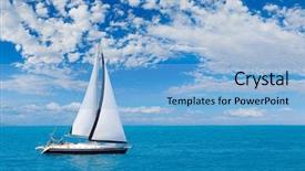  Presentation with sailing - Beautiful PPT theme featuring sailing the ionian sea backdrop and a light blue colored foreground