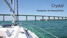  Presentation with sailing - Colorful presentation theme enhanced with maritime training - sailing the keys backdrop and a light blue colored foreground