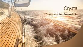  Presentation with luxury yacht - Slide deck enhanced with sailing to the sunrise luxury background and a lemonade colored foreground